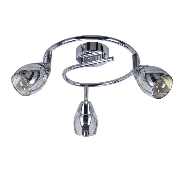 Milton Lampa Sufitowa Spirala 3X10W E14 Led Chrom Candellux