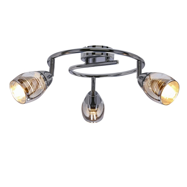 Milton Lampa Sufitowa Spirala 3X10W E14 Led Chrom Candellux