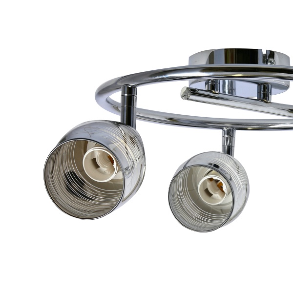 Milton Lampa Sufitowa Spirala 3X10W E14 Led Chrom Candellux