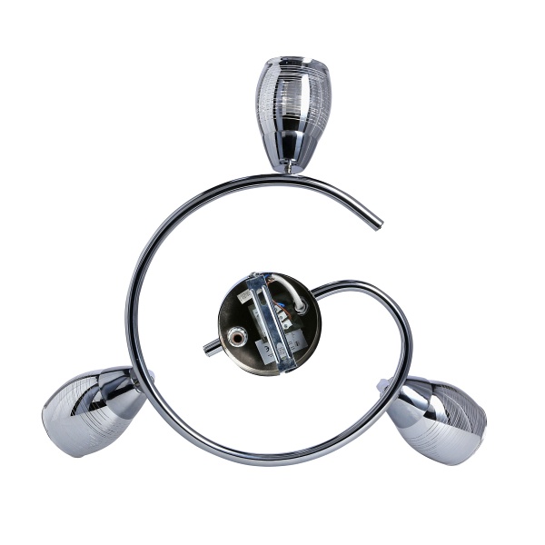 Milton Lampa Sufitowa Spirala 3X10W E14 Led Chrom Candellux
