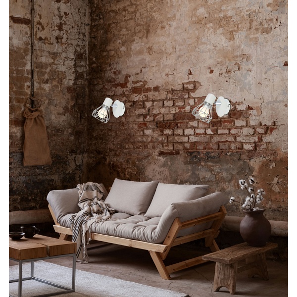 Verve Lampa Kinkiet 1X40W E14 Biały Abażur Chrom Candellux