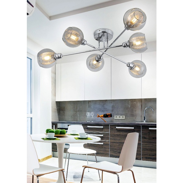 Dixi Lampa Sufitowa 6X40W E14 Chrom Candellux