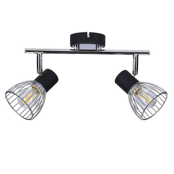 Modo Lampa Sufitowa Listwa 2X40W E14 Czarny+Chrom Candellux