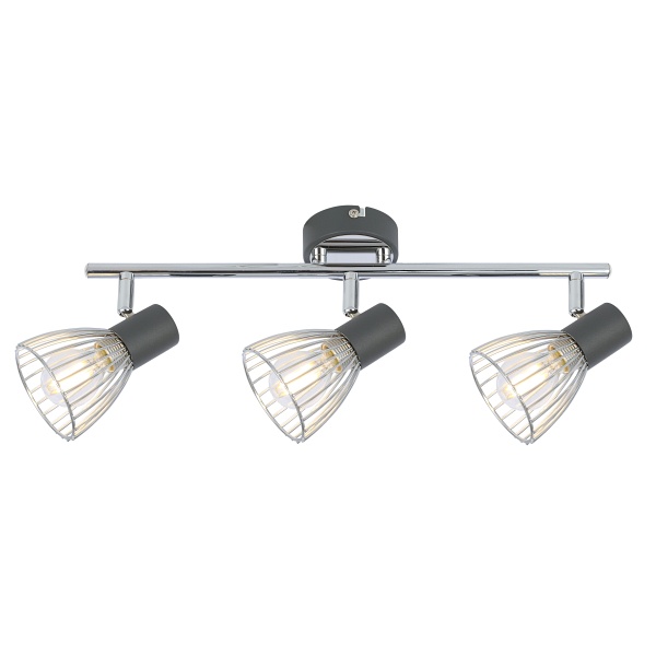 Modo Lampa Sufitowa Listwa 3X40W E14 Czarny+Chrom Candellux