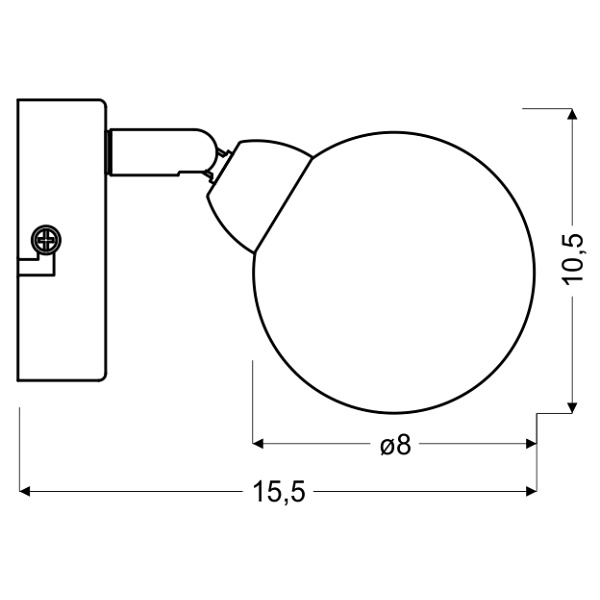 Kaleidoscope Lampa Kinkiet 1X4W Led G9 Chrom Candellux