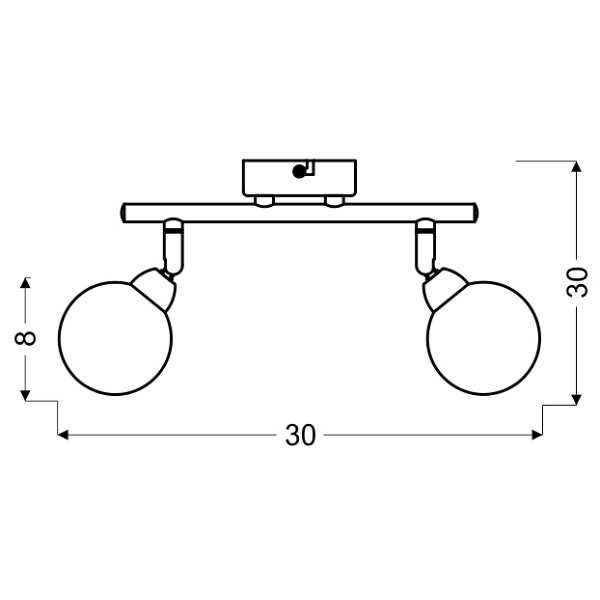 Kaleidoscope Lampa Sufitowa Listwa 2X4W Led G9 Chrom Candellux