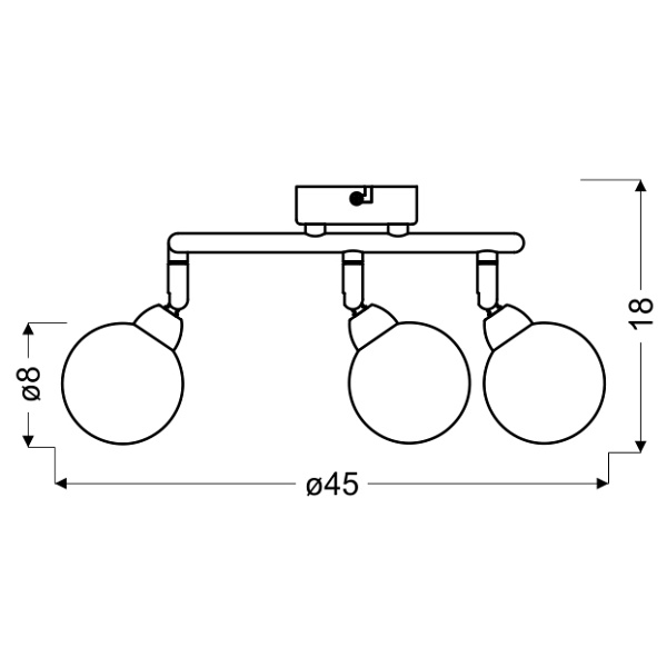 Kaleidoscope Lampa Sufitowa Spirala 3X4W Led G9 Chrom Candellux