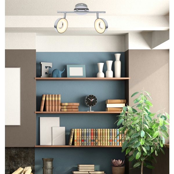 Isla Lampa Sufitowa Listwa 2X4W Led Chrom 3000K Candellux