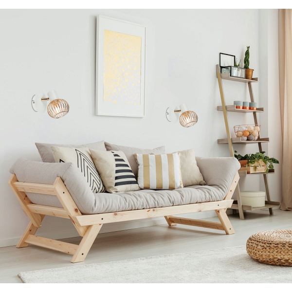 Oslo Lampa Kinkiet 1X40W E14 Biały/Złoty Candellux