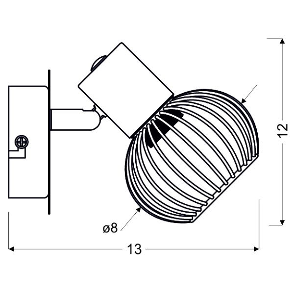 Oslo Lampa Kinkiet 1X40W E14 Biały/Złoty Candellux