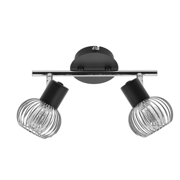 Oslo Lampa Sufitowa Listwa 2X40W E14 Czarny/Chrom Candellux