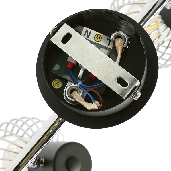 Oslo Lampa Sufitowa Listwa 2X40W E14 Czarny/Chrom Candellux