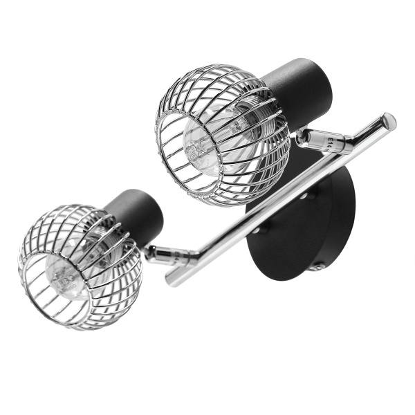 Oslo Lampa Sufitowa Listwa 2X40W E14 Czarny/Chrom Candellux