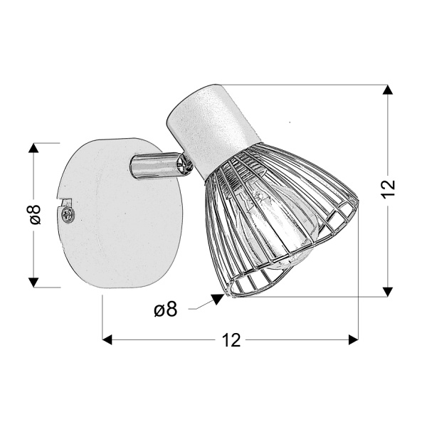 Fly Lampa Kinkiet 1X40W E14 Biały/Chrom Candellux