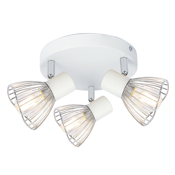 Fly Lampa Sufitowa Plafon 3X40W E14 Biały/Chrom Candellux