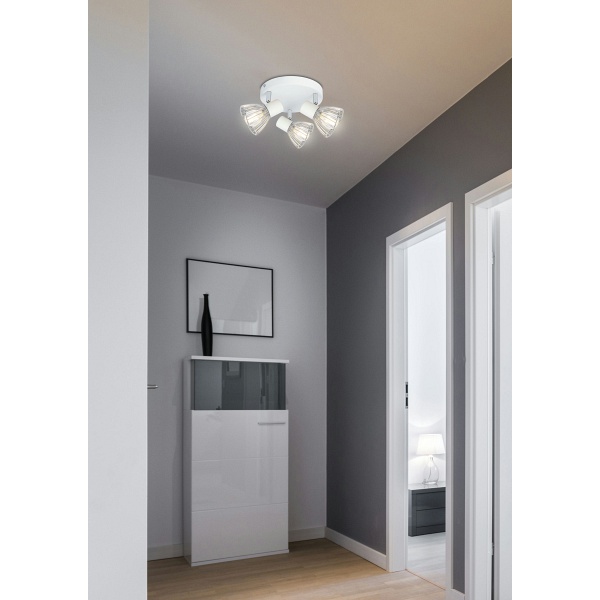 Fly Lampa Sufitowa Plafon 3X40W E14 Biały/Chrom Candellux