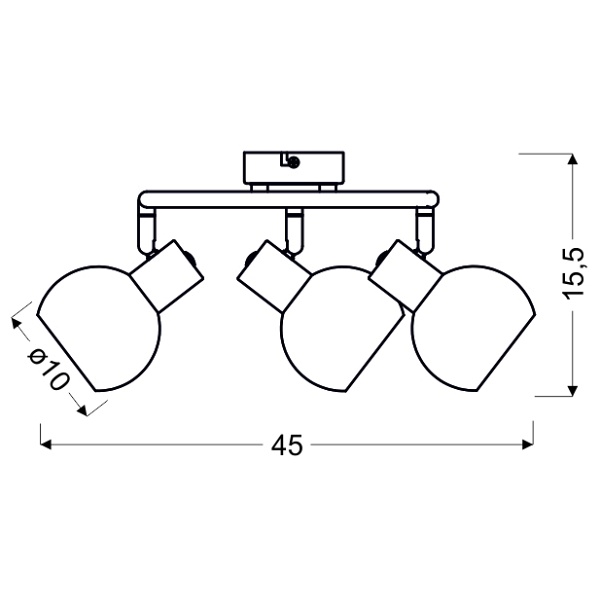 Mauro Lampa Sufitowa Spirala 3X4W E14 Led Rgb Satyna Nikiel Z Pilotem Candellux