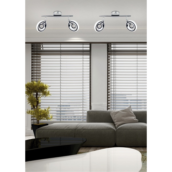 Celt Lampa Sufitowa Listwa 2X6W Led Chrom 3000K Candellux