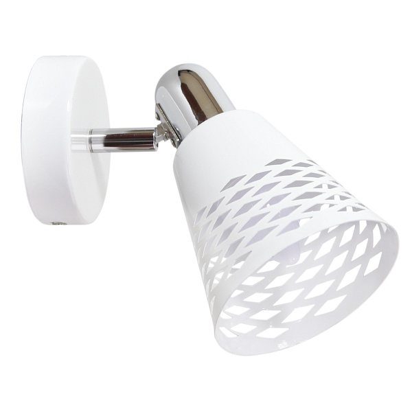 Discovery Lampa Kinkiet 1X40W E14 Chrom/ Biały Candellux