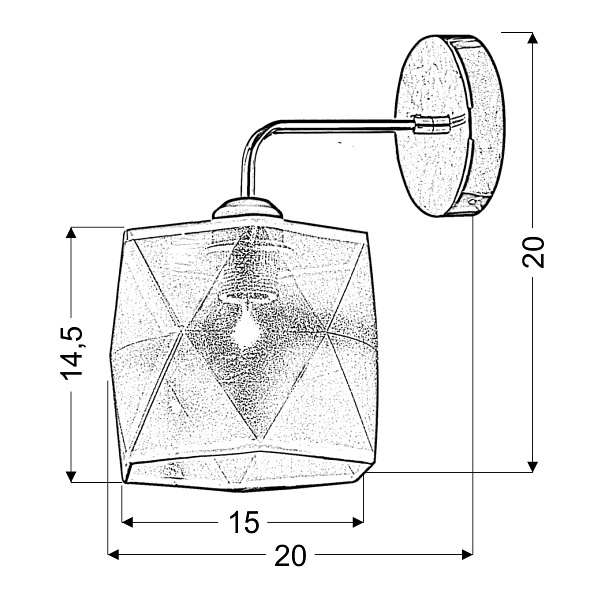 Nosja Lampa Kinkiet 1X40W E27 Chrom Candellux
