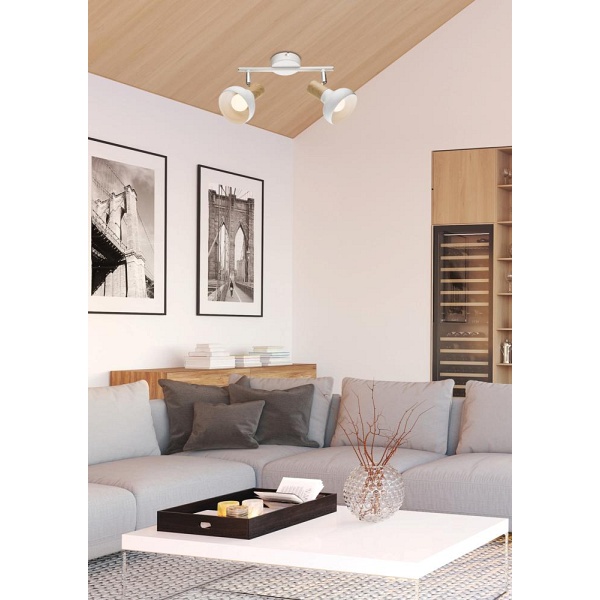 Puerto Lampa Sufitowa Listwa 2X40W E14 Biały Candellux