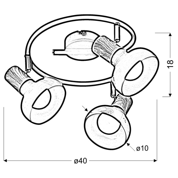 Lampa sufitowa Puerto biała 3x40w - Candellux