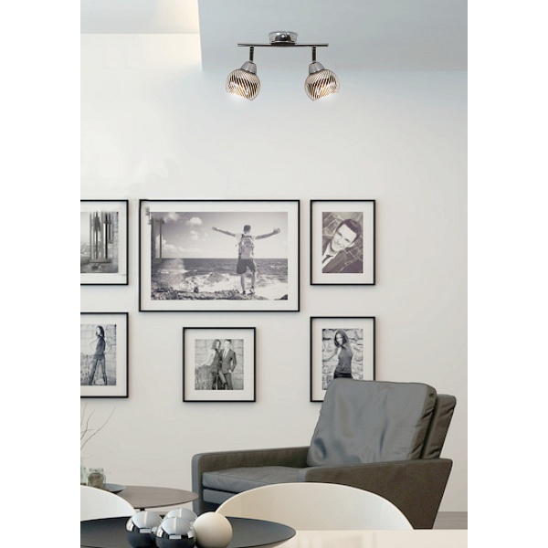 Fort Lampa Sufitowa Listwa 2X10W E14 Led Chrom Candellux