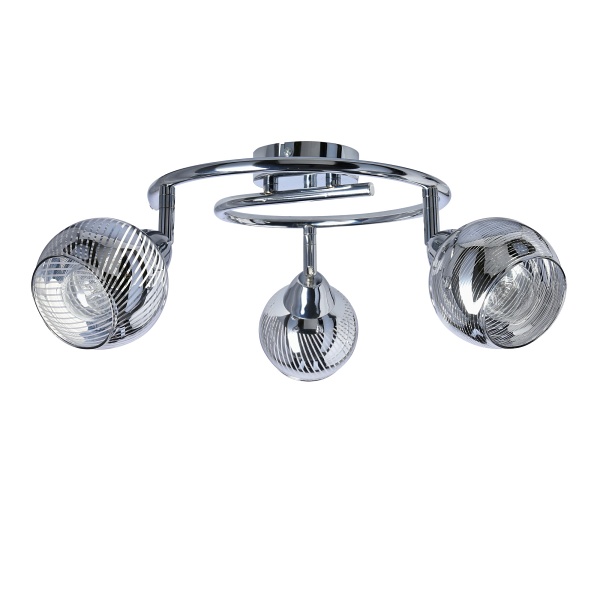 Fort Lampa Sufitowa Spirala 3X10W E14 Led Chrom Candellux