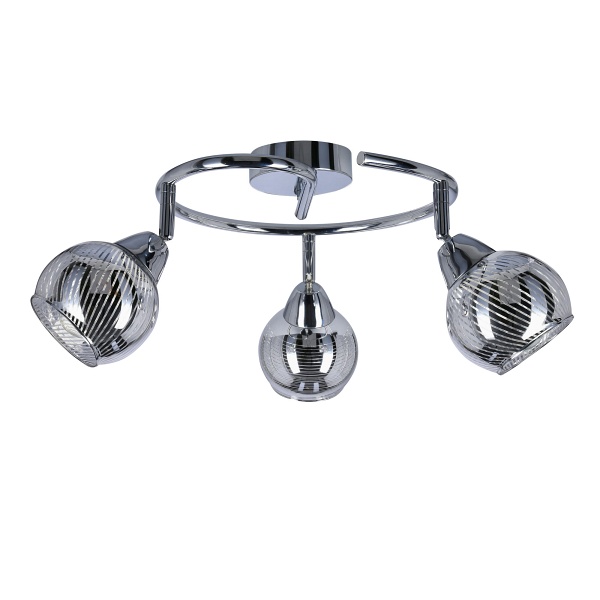 Fort Lampa Sufitowa Spirala 3X10W E14 Led Chrom Candellux