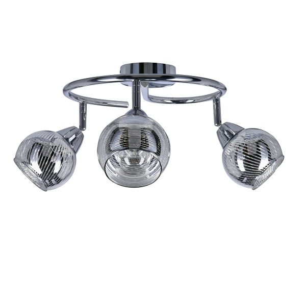 Fort Lampa Sufitowa Spirala 3X10W E14 Led Chrom Candellux