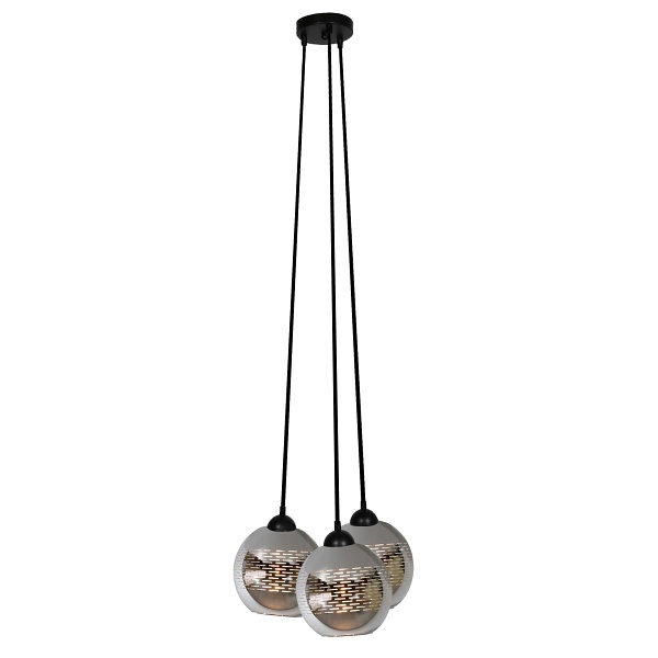 Trio 2 Lampa Wisząca 3X60W E27 Chrom Candellux