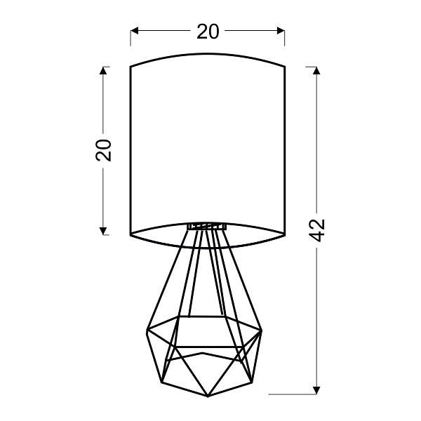 Graf Lampa Gabinetowa 1X60W E27 Biała Candellux