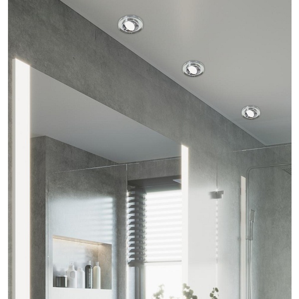 Ssu-15 Ch/Wh Mr16 Chrom Oczko Sufitowe Lampa Sufitowa Okrągła Szkło Bezbarwne Candellux