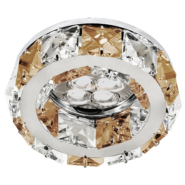 Oprawa Stropowa Dekoracyjna Okragła Sk-83 Ch/Am Mr16 1X50W Bursztyn Chrom Oprawa Candellux