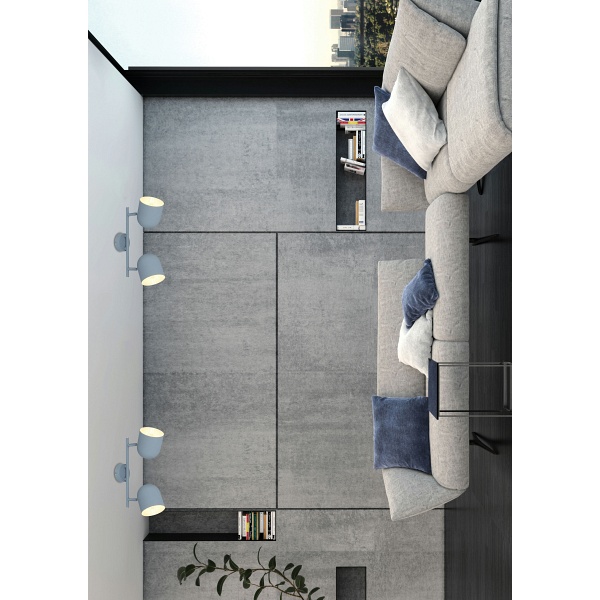 Azuro Lampa Sufitowa Listwa 2X40W E27 Szary Mat Candellux