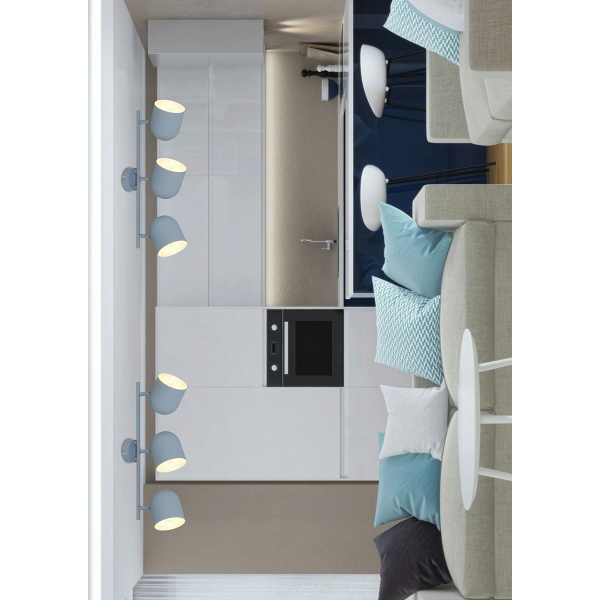 Azuro Lampa Sufitowa Listwa 3X40W E27 Szary Mat Candellux