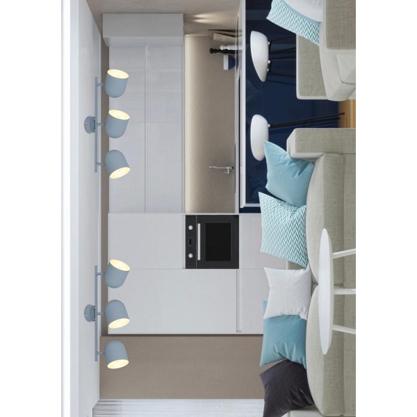 Azuro Lampa Sufitowa Listwa 3X40W E27 Szary Mat Candellux