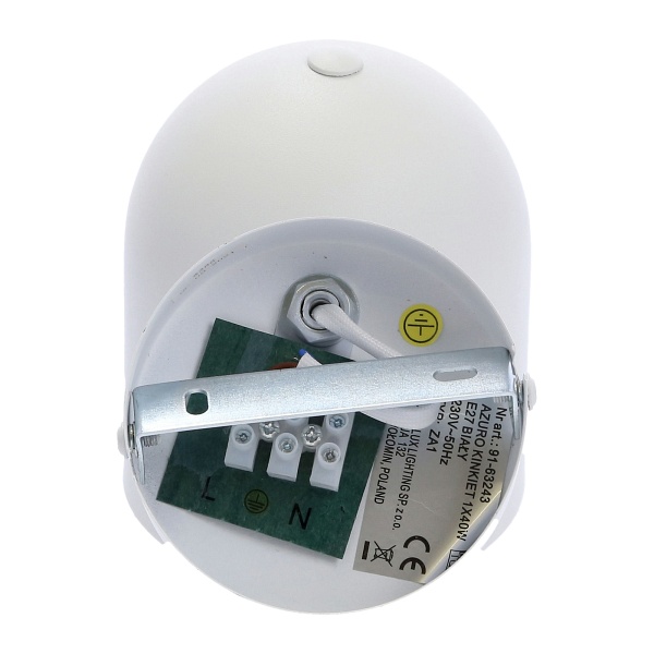 Azuro Lampa Kinkiet 1X40W E27 Biały Candellux