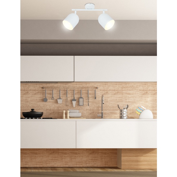 Azuro Lampa Sufitowa Listwa 2X40W E27 Biały Candellux