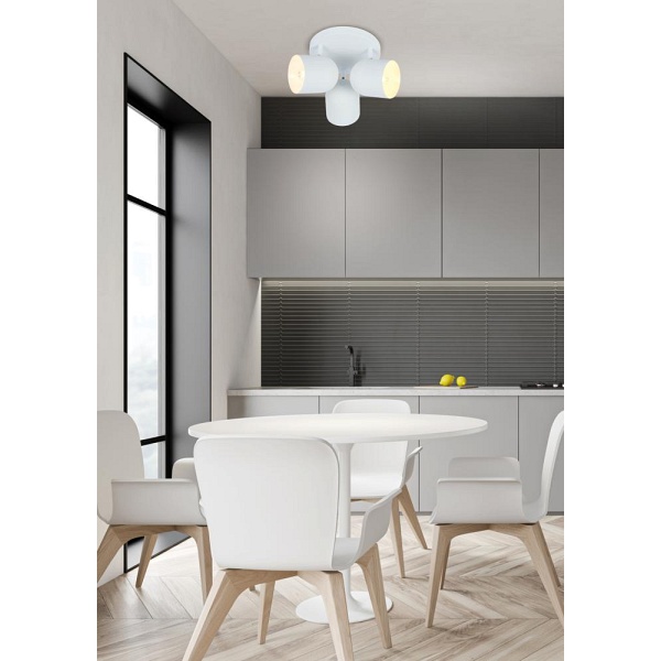 Azuro Lampa Sufitowa Plafon 3X40W E27 Biały Candellux