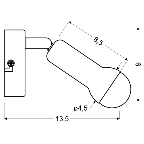 Arc Lampa Kinkiet 1X40W E14 Satyna Nikiel Candellux