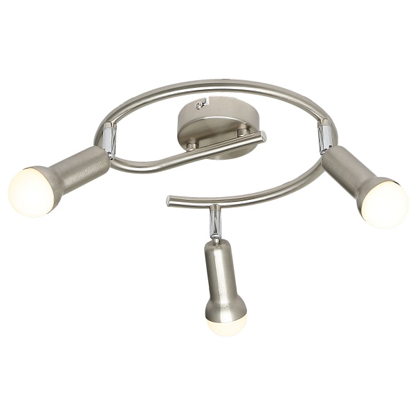 Arc Lampa Sufitowa Spirala 3X40W E14 Satyna Nikiel Candellux