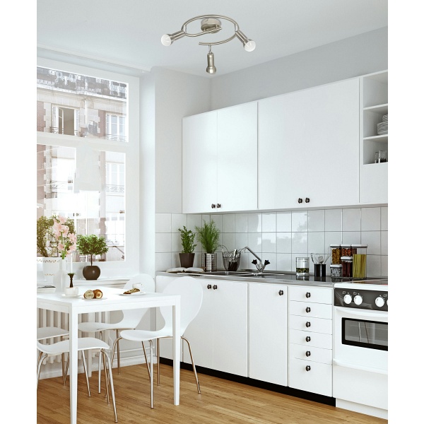 Arc Lampa Sufitowa Spirala 3X40W E14 Satyna Nikiel Candellux