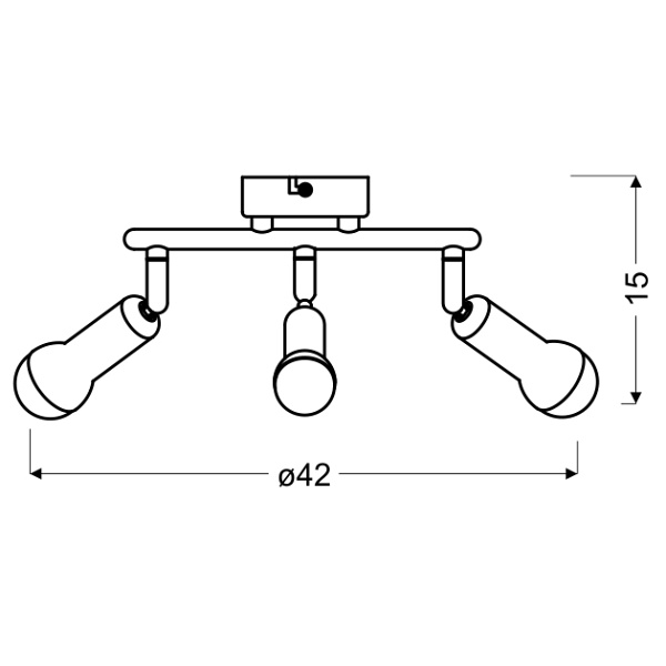 Arc Lampa Sufitowa Spirala 3X40W E14 Satyna Nikiel Candellux
