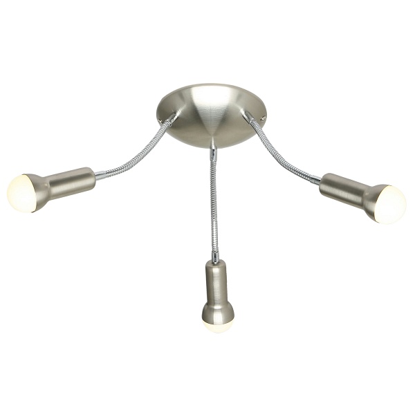 Arc Lampa Sufitowa Plafon 3X40W E14 Satyna Nikiel Candellux