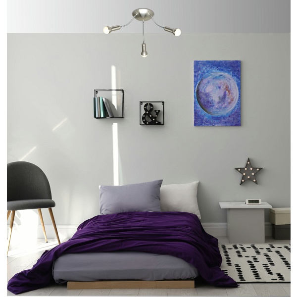 Arc Lampa Sufitowa Plafon 3X40W E14 Satyna Nikiel Candellux