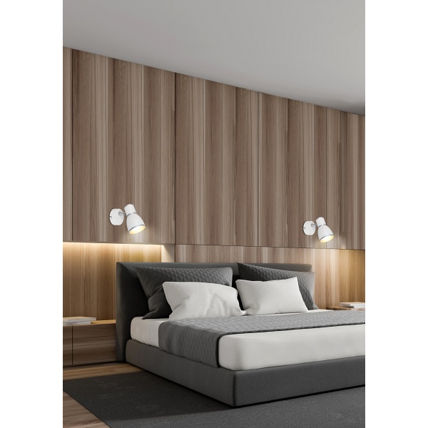 Fido Lampa Kinkiet 1X40W E14 Biały+Chrom Candellux