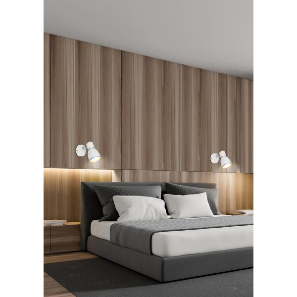 Fido Lampa Kinkiet 1X40W E14 Biały+Chrom Candellux