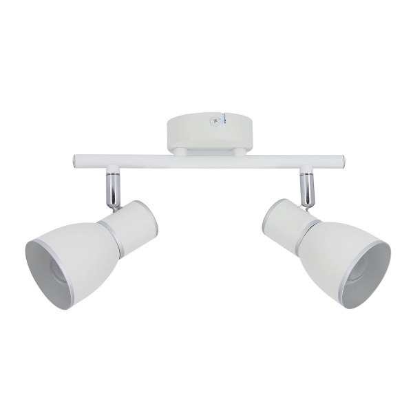 Fido Lampa Sufitowa Listwa 2X40W E14 Biały+Chrom Candellux