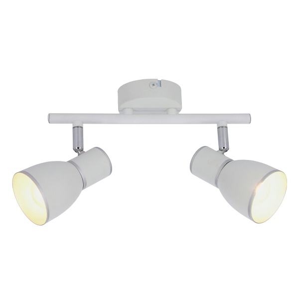 Fido Lampa Sufitowa Listwa 2X40W E14 Biały+Chrom Candellux